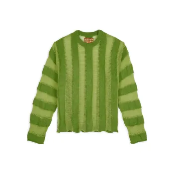 Brain Dead Fuzzy Threadbare Striped Jumper