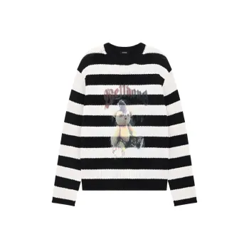 WE11DONE Punk Teddy Striped Jumper