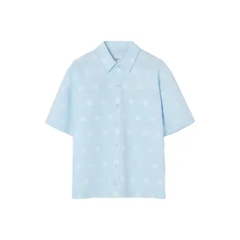 Burberry SS23 Shirt Men's Light Blue