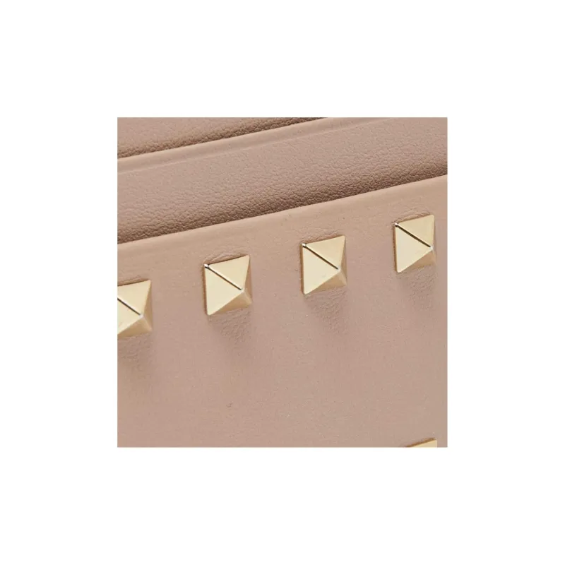 Valentino Calfskin Card Holder, Wallet Women's Pink-4