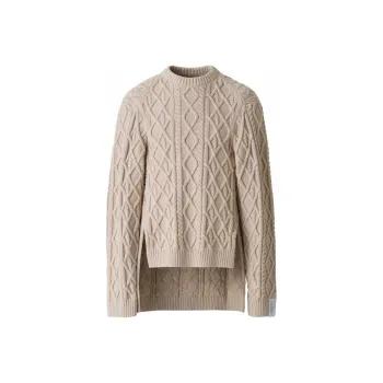 Rokh X H&M ROKH Collaboration Sweaters Men Light Beige