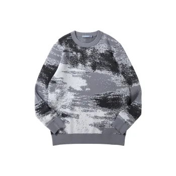 HLA Crew Neck Landscape Long Sleeved Knitwear Men's