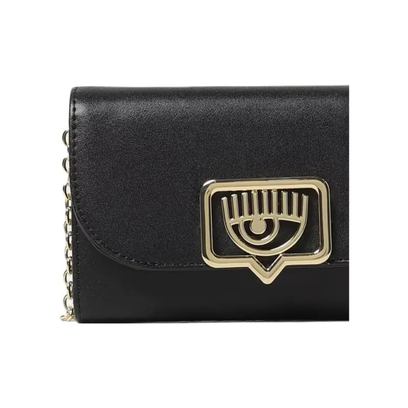 CHIARA FERRAGNI Eyelike Synthetic Leather Crossbody Bag, Shoulder Bag Regular Women's Black-4