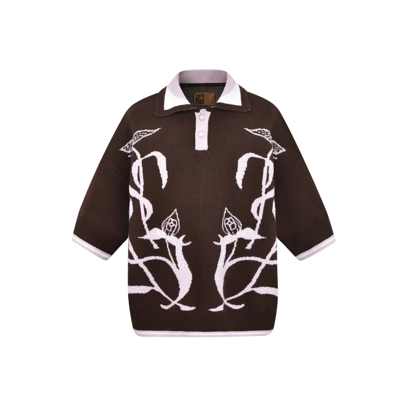 BIRTH OF ROYAL CHILD FW24 Polo Shirt Unisex Brown-0