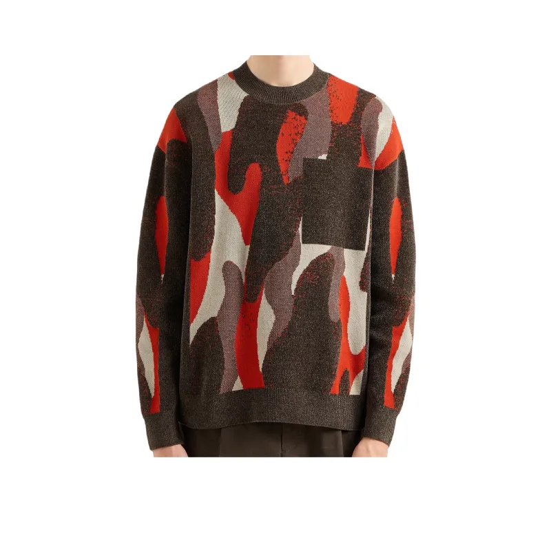 ARMANI EXCHANGEAE SS24 Knitwear Men's Red Brown-0