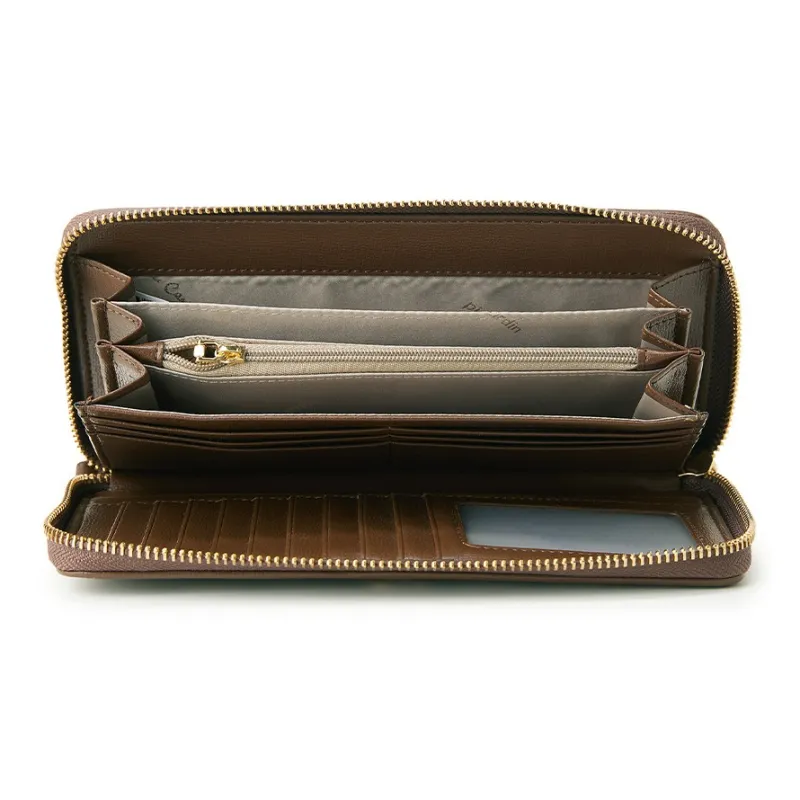 PIERRE CARDIN PVC Polyvinyl Chloride Clutch Regular Women's Khaki-3