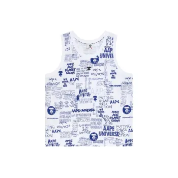 Aape Sketch print Cotton Tank Top