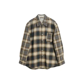 OUR LEGACY Above Check Pattern Buttoned Shirt