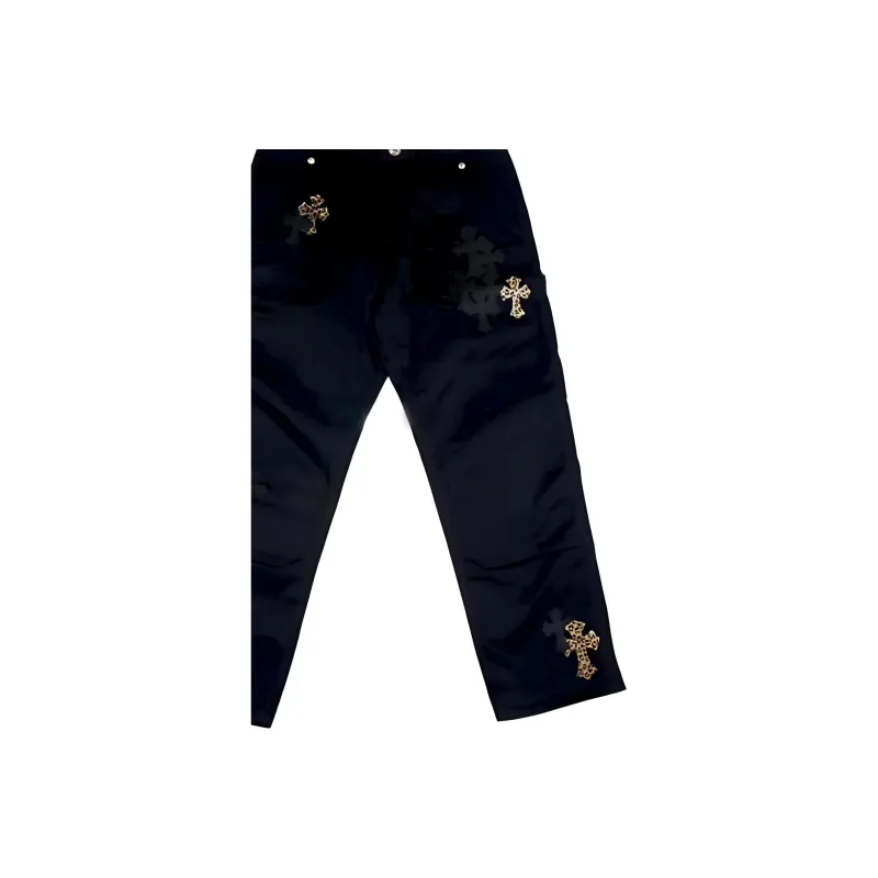 Chrome Hearts Leopard & Cross Patch Carpenter Pants-3