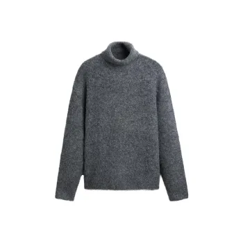 ZARA Sweater Men's Zebra Print Gray