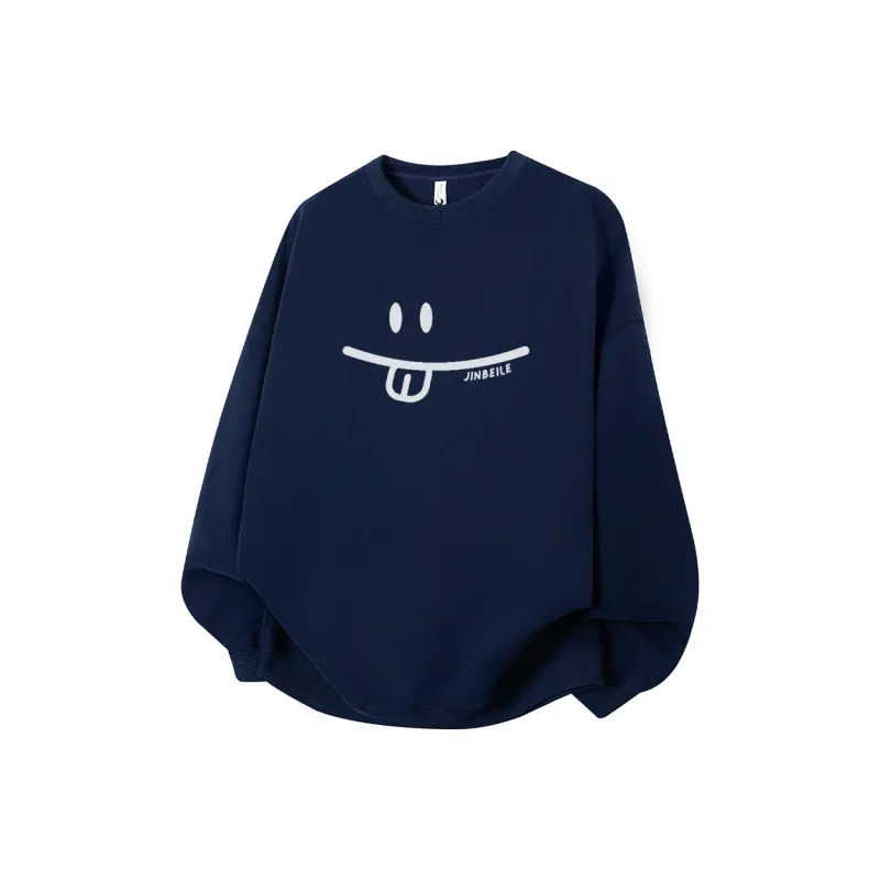 JINBEILE Sweatshirt Unisex White Heather Gray-4