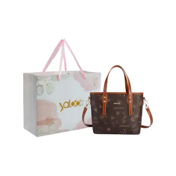 Yalu PU Handbag Unisex Small Tree Brown/Windmill Brown/Four Leaf Clover/1987 Brown
