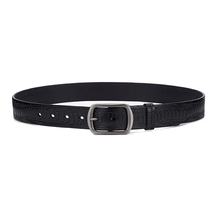 YUZHAOLIN Cow Split Leather Belts Unisex Width 3.3CM-0
