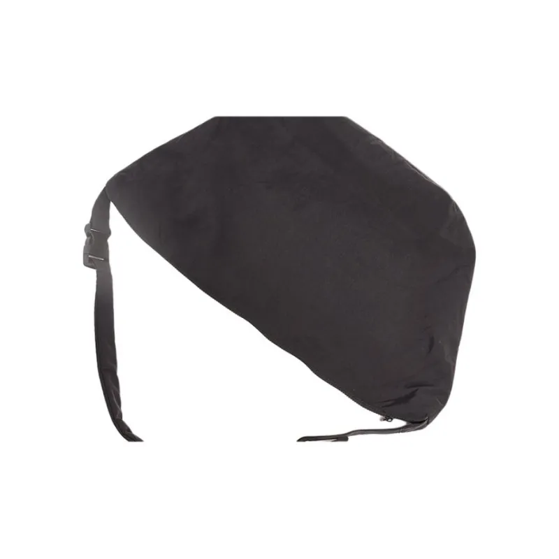 Three Blessings Fabric Dumpling Bag, Shoulder Bag, Crossbody Bag Medium Size Unisex Black/Gray-3