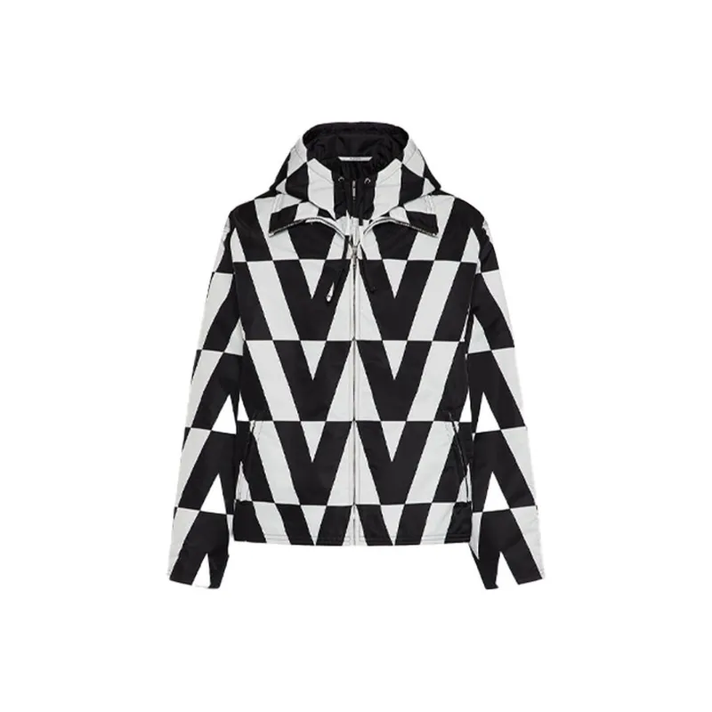 Valentino Optical Print Hooded Windbreaker-0