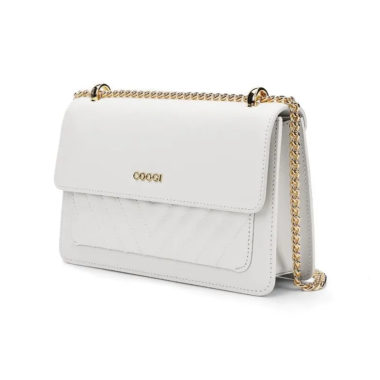 COOGI Split Cow Leather Shoulder Bag, Crossbody Bag Large Size Women's Multicolor-8
