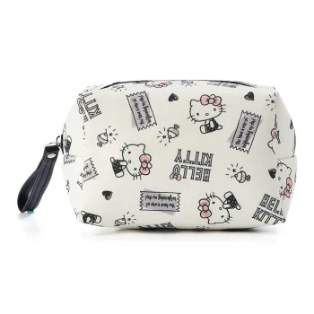 Sanrio Hello Kitty Canvas Makeup Bag Women's Black