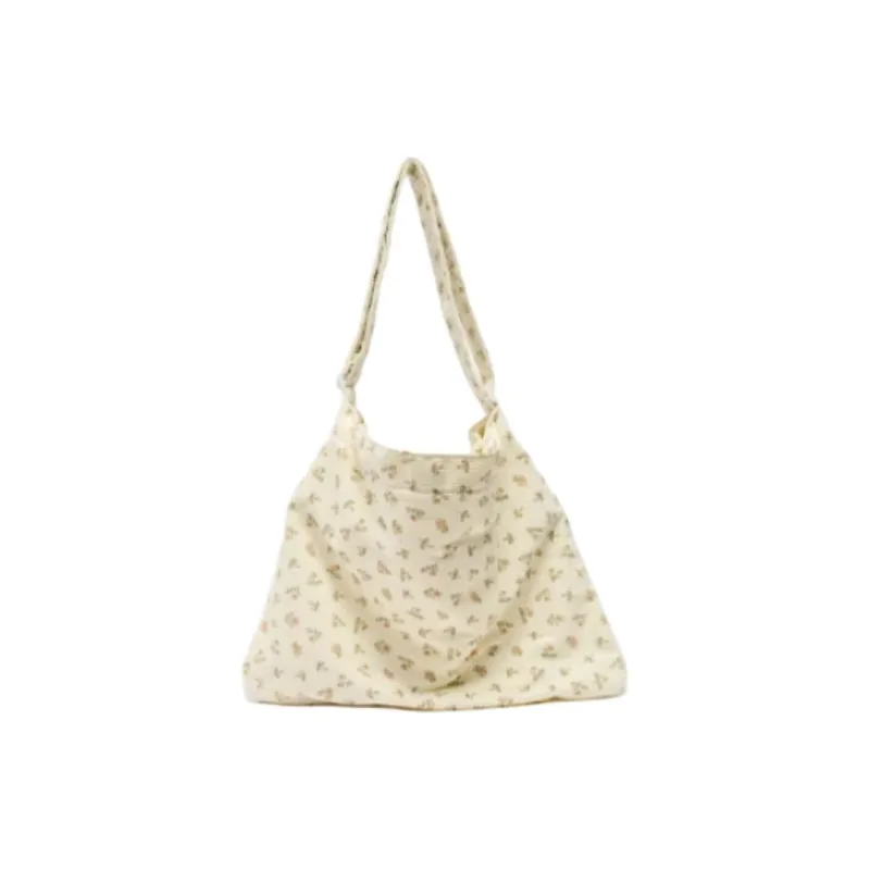 Three Blessings Fabric Shoulder Bag Medium Size Women's Multicolor-2