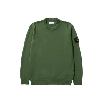 STONE ISLAND 508A3 Stockinette Stitch Lambswool Knitted Sweater