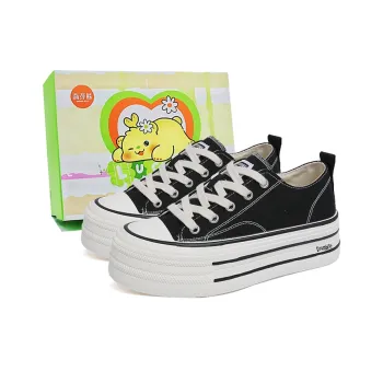 Budding Bear Slip Resistant, Abrasion Resistant, Breathable, Height Increasing Low Top Canvas Shoes Women's