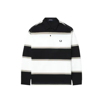 FRED PERRY Striped Cotton Polo Shirt