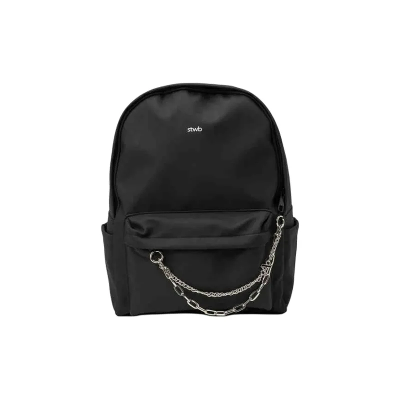 Three Blessings Composite Material Backpack Medium Size Women's Black/Khaki/Green-0