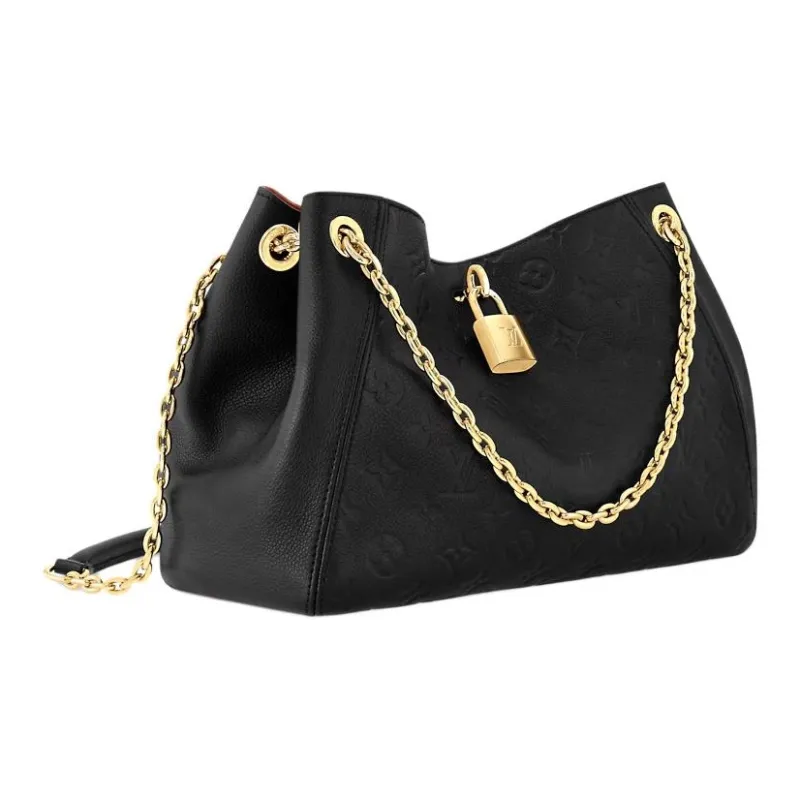 LOUIS VUITTON Cow Leather One Shoulder Handbag Small Size Women's Black-1