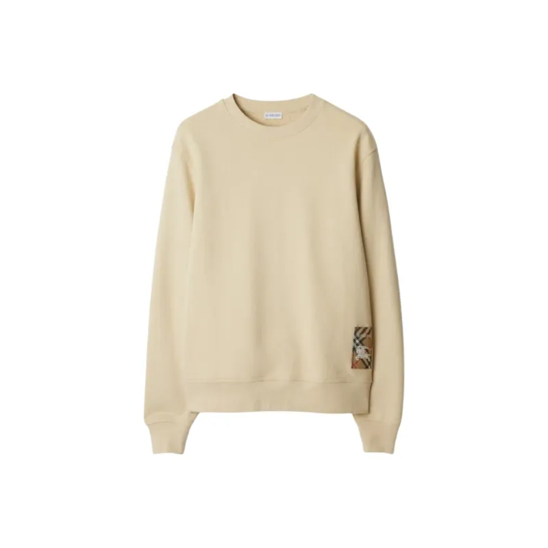 Burberry Checked Patch Crewneck Sweatshirt-0