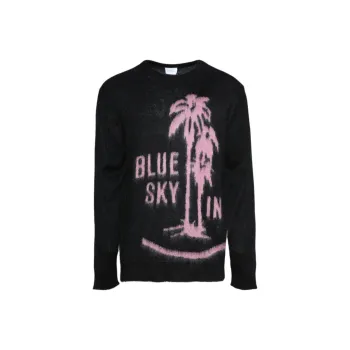 Blue Sky Inn Mohair Logo Knit Crewneck Jumper