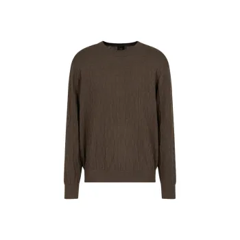 ARMANI EXCHANGEAE FW24 Knitwear Men's Olive Brown
