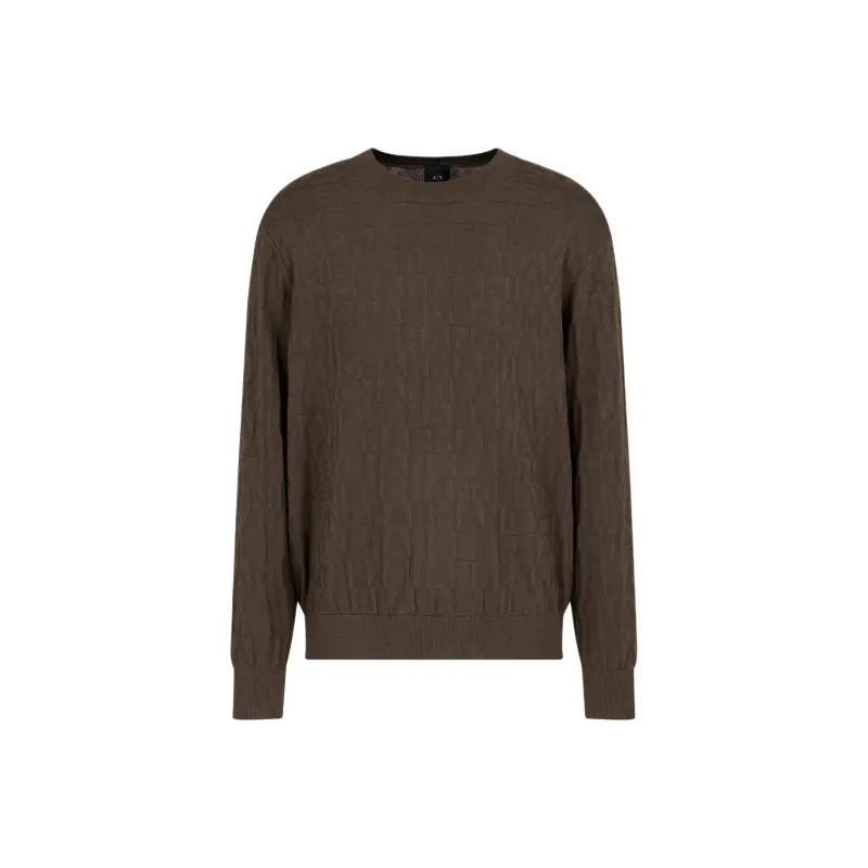 ARMANI EXCHANGEAE FW24 Knitwear Men's Olive Brown-0