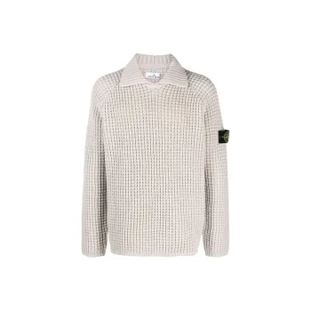 STONE ISLAND Compass Patch Collared Jumper