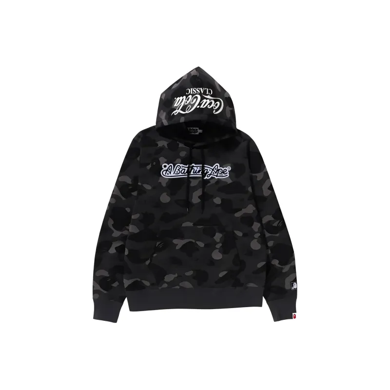 Bape X Coca Cola Color Camo Ape Head Pullover Hoodie-0