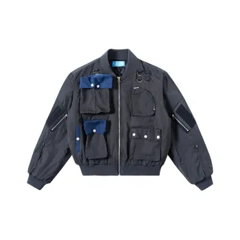 ATELIER BLEU Loose Fit Jacket Unisex Dark Gray