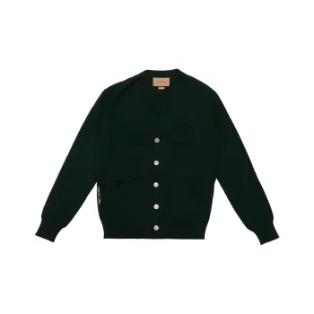 GUCCI Logo Embroidered Cardigan