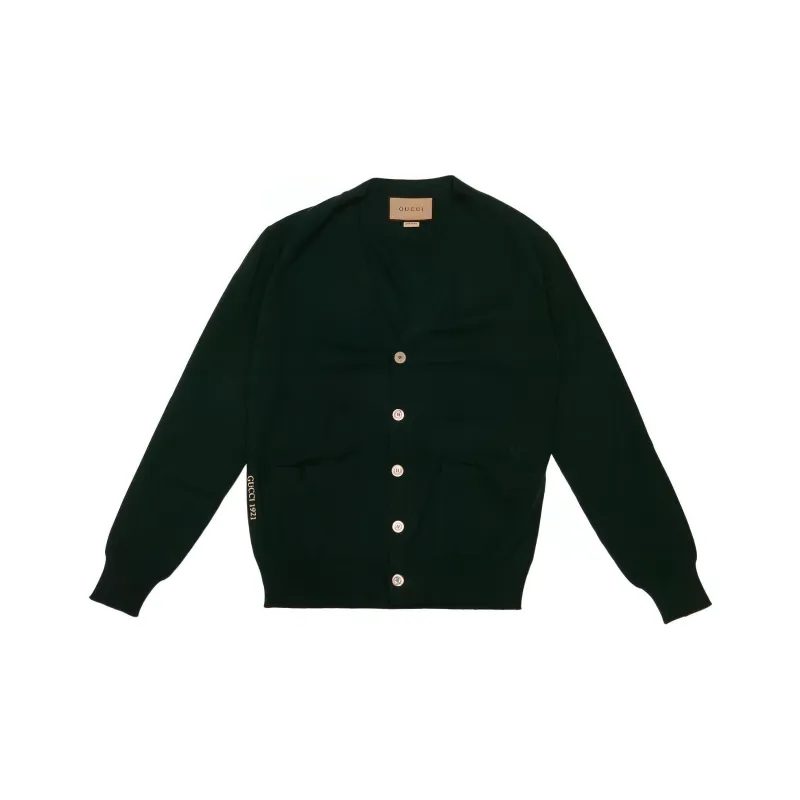 GUCCI Logo Embroidered Cardigan-0