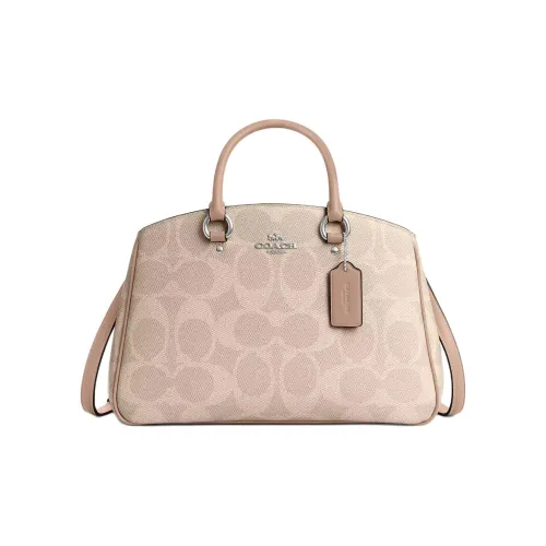 COACH Coated Canvas Tote Bag, Shopping Bag, Shoulder Bag, Handbag Tubas Women's Sand
