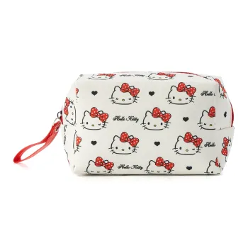 Sanrio Hello Kitty Canvas Makeup Bag Women's Red