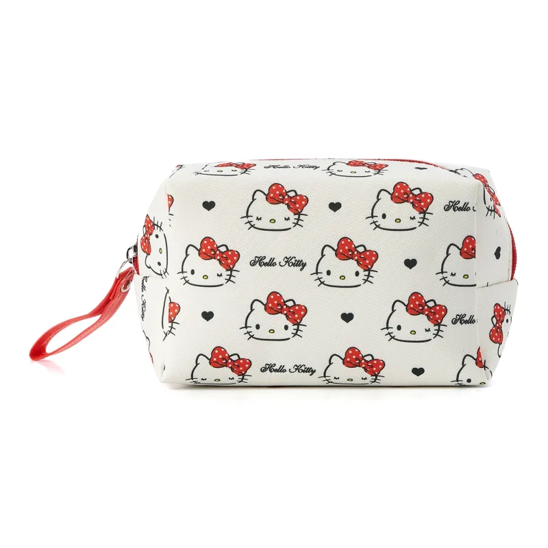 Sanrio Hello Kitty Canvas Makeup Bag Women's Red-0