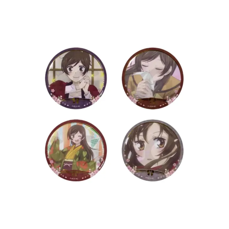 GuGuGuGu Fresh Look Girlish Yujin, Animation, Scene Writing Tinplate Badge Merch Badges-1