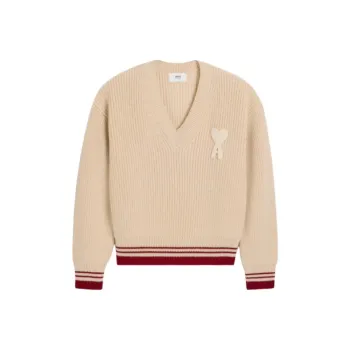 AMIPARIS Paris Ami De Coeur V Neck Knitted Jumper