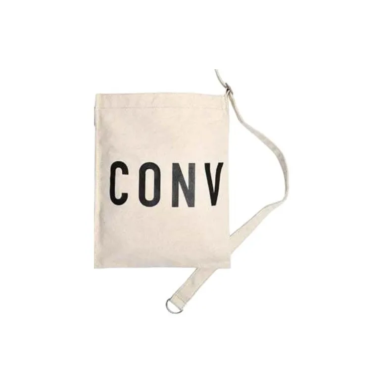 Converse Cotton And Canvas Tote Bag, Shopping Bag, Crossbody Bag, Shoulder Bag Regular Unisex Gray White-4