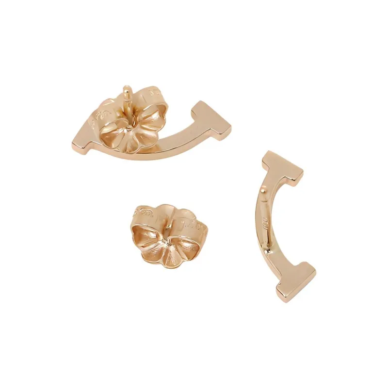 TIFFANY & CO. T Stud Earrings Women's Rose Gold-3