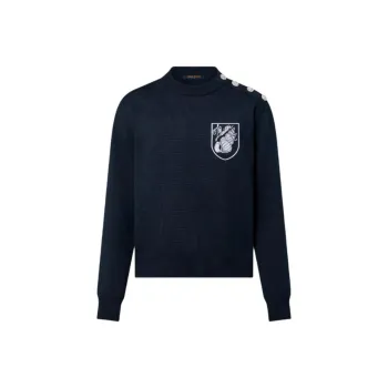 LOUIS VUITTON Embroidered Cotton Blend Crewneck