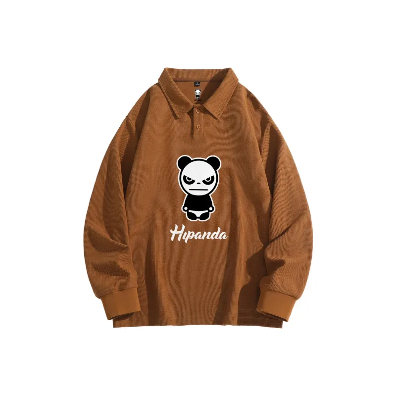 HIPANDA Waffle Knit Polo T Shirt For Spring And Autumn Men's-2