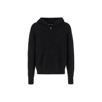 PALM ANGELS Logo Intarsia Knitted Hoodie