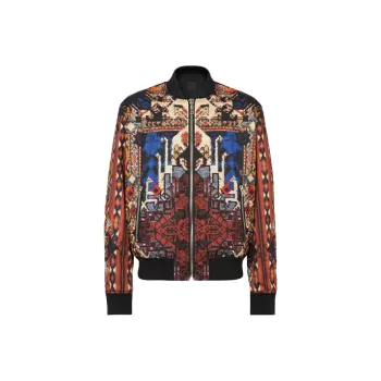 BALMAIN Reversible Graphic print Bomber Jacket