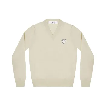 CDG Play Sweaters Men White