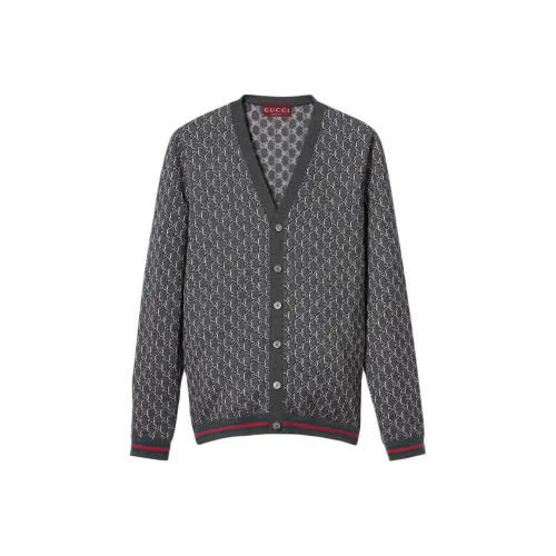 GUCCI Monogrammed Button Up Cardigan