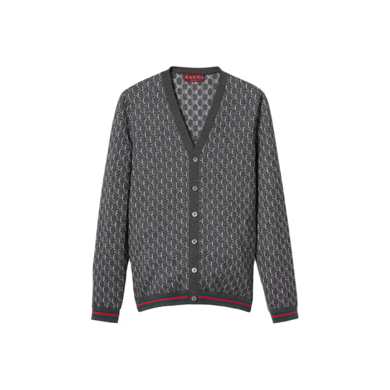 GUCCI Monogrammed Button Up Cardigan-0
